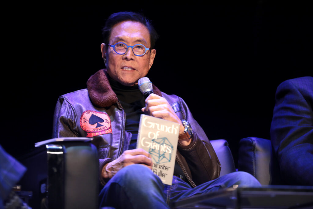 Robert Kiyosaki of Rich Dad Poor Dad Fame Giving a Speech at a Conference