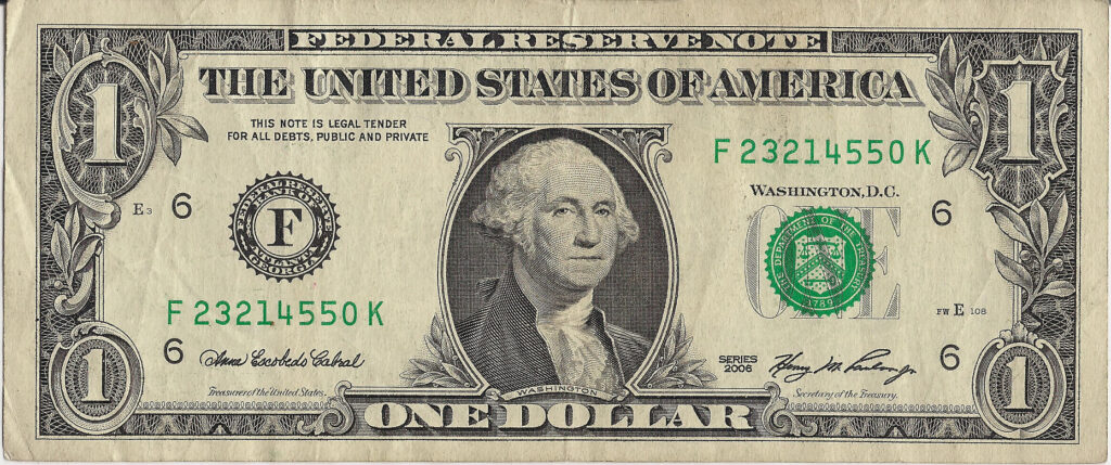 United States $1 Bill